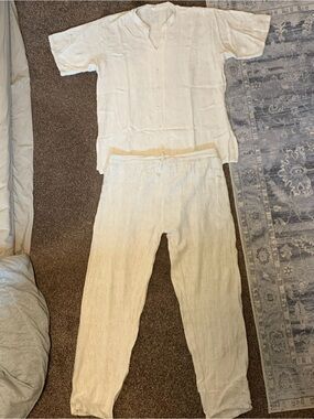 Moroccan Two-Piece Linen Set sz M